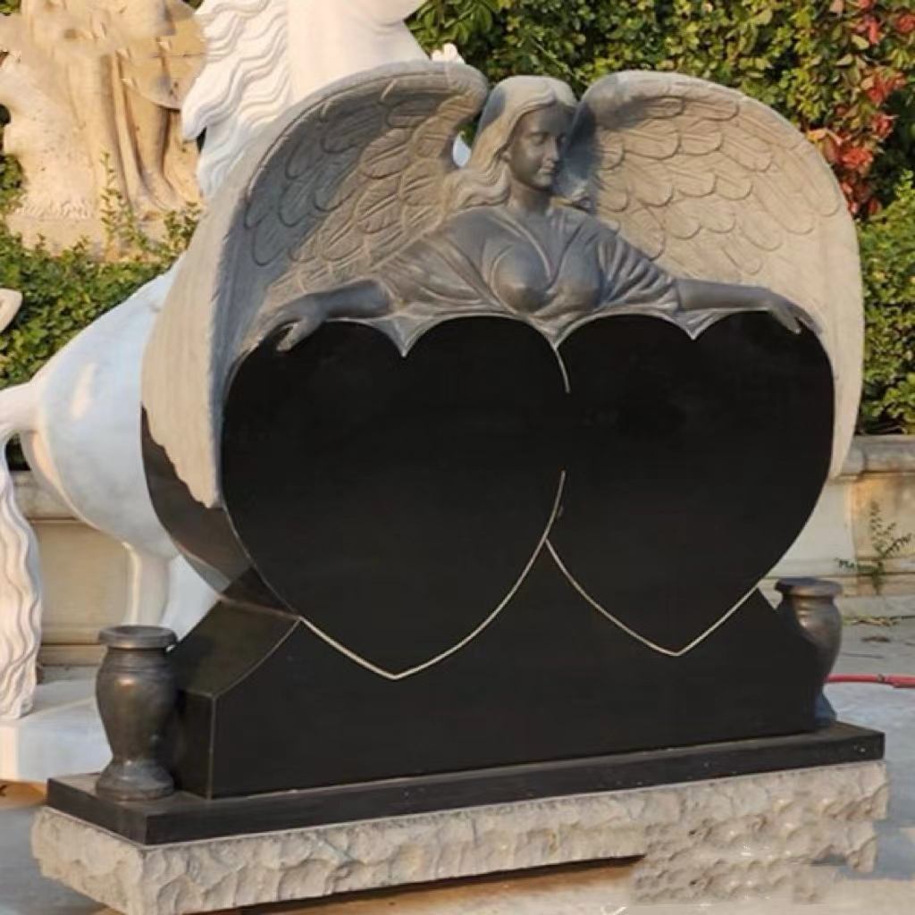 एंजेल गार्डियन डबल हार्ट टॉम्बस्टोन