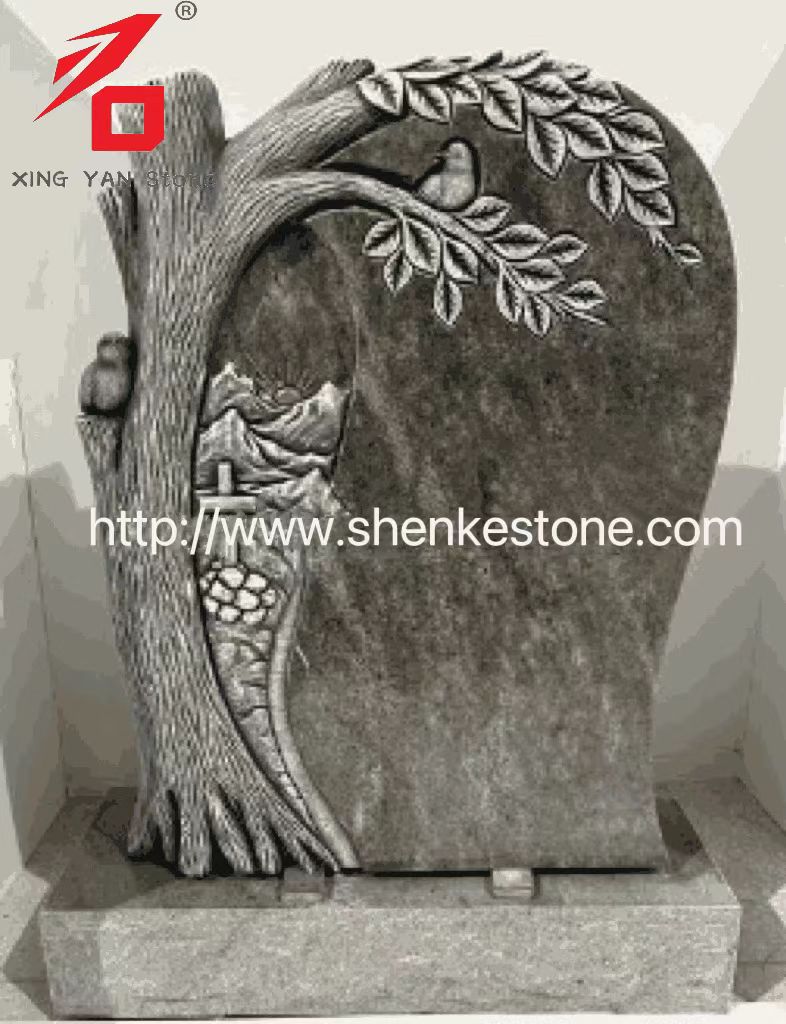 चीन झिंगियान - ट्री शेडो कोरीव्हिंग आर्ट टॉम्बस्टोन